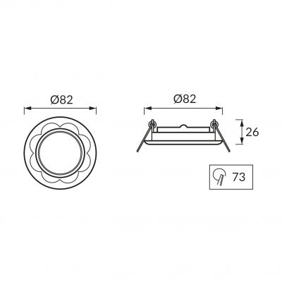 Oprawa punktowa HL799 MAT CHROME  02110 IDEUS (02110)