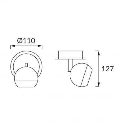 Oprawa ścienno-sufitowa KOMBI GU10 1C (02836)