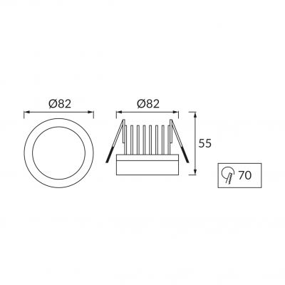 Oprawa dekoracyjna SMD LED VALERIA-7 LED 7W 4000K (03159)