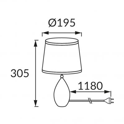 Lampka stołowa ROMA E14 BLACK IDEUS (03206)