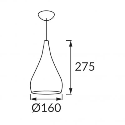 Wisząca oprawa oświetleniowa JUSTA BLACK IDEUS (03264)