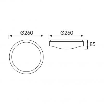 Plafoniera SMD LED ALEX LED C 12W 4000K IDEUS (03562)