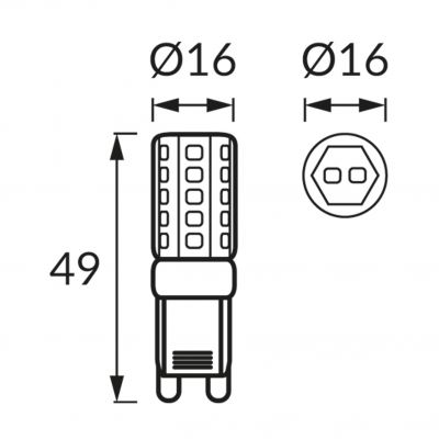 Lampa z diodami SMD LED BOB SMD LED G9 4W 6500K IDEUS (03678)