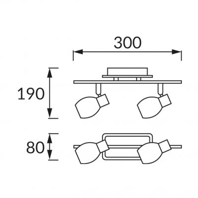 Oprawa ścienno-sufitowa HL791N CHROME (00594)