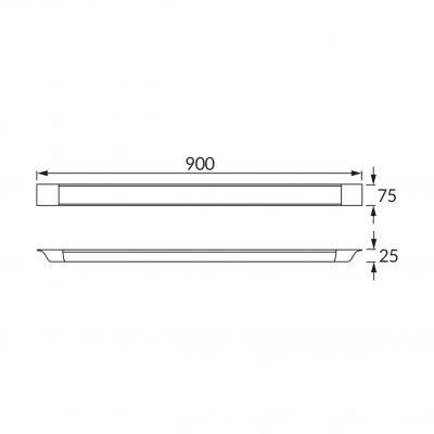 FLAT LED 30W 4000K (90 cm - długość) oświetleniowa oprawa liniowa 02915 IDEUS (02915)