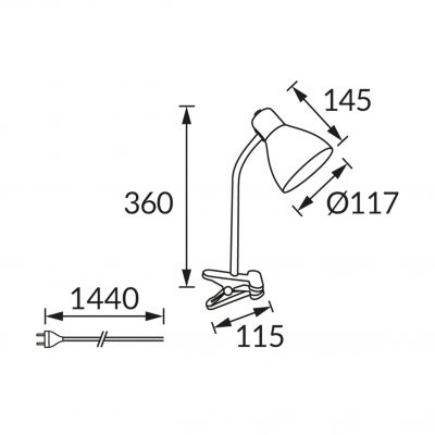 KATI E27 BLUE CLIP (02863)