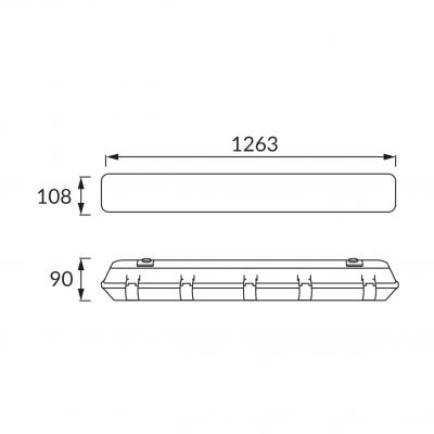 Oprawa pyłoszczelna do tub LED 2x36W HERMAN 02929 IDEUS (02929)