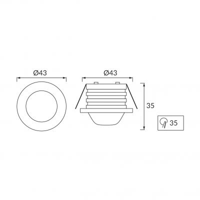 Oprawa dekoracyjna COB LED RITA LED 3W 4000K (03157)