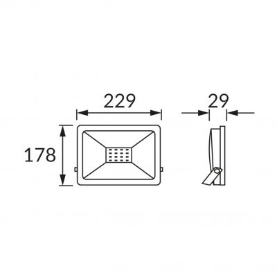 Naświetlacz SMD LED KROMA LED 50W szary 4500K 03235 IDEUS (03235)