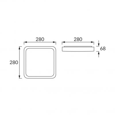 Plafoniera SMD LED SOLA LED D SLIM 20W 4000K 03512 IDEUS (03512)