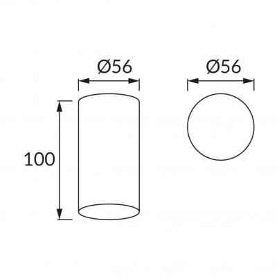 Oprawa tuba sufitowa OTTO GU10 BIAŁA  03566 IDEUS (03566)