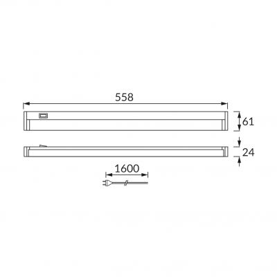 Podszafkowa oprawa liniowa SMD LED MANUEL LED 10W WHITE 4000K IDEUS (03561)