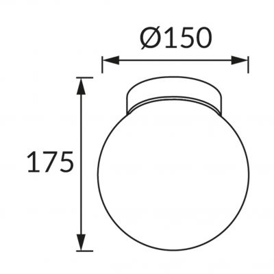 Oprawa hermetyczna BALL LAMP PLASTIC IDEUS (00002)