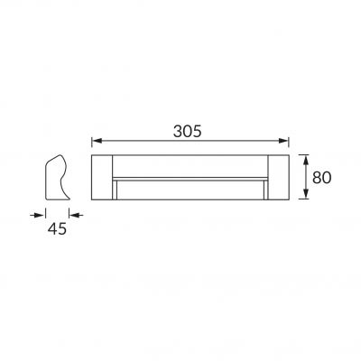 Podszafkowa oprawa liniowa SMD LED MATYLDA LED 9W SILVER 4000K IDEUS (03579)