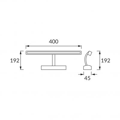 Oprawa dekoracyjna SMD LED ANKA-8 CHROME 4200K IDEUS (00015)