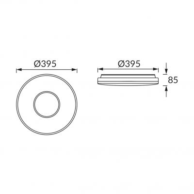 Plafoniera SMD LED OPERA LED C 24W 4000K brokat 03635 IDEUS (03635)