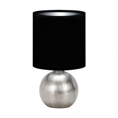 Lampka stołowa PERLO E14 SILVER/BLACK IDEUS (03290)