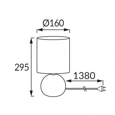 Lampka stołowa PERLO E14 SILVER/BLACK IDEUS (03290)