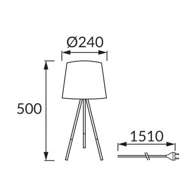 Lampka stołowa RADAR 50 E14 GREY IDEUS (03577)