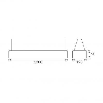 Wisząca oprawa oświetleniowa SMD LED FLARA LED 45W WHITE 4000K IDEUS (03633)