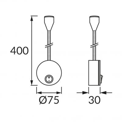 Oprawa dekoracyjna POWER LED NINA LED 3W SILVER 4000K IDEUS (03740)