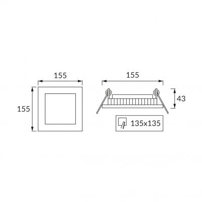 Oprawa dekoracyjna SMD LED HL685L WHITE 3000K IDEUS (02126)