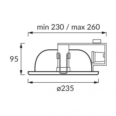 Oprawa typu downlight HL612 CHROME IDEUS (00770)