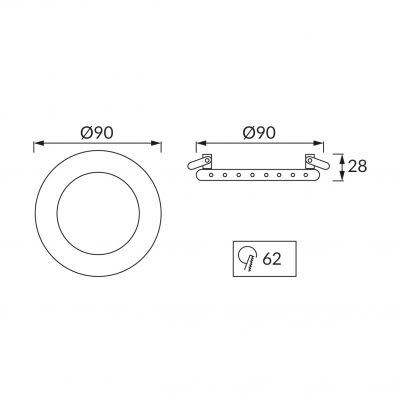 RIANA LED C CHROME 6500K   Sufitowa oprawa punktowa IDEUS (02918)