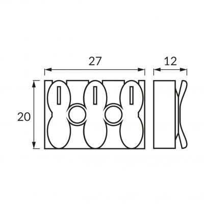 SPRING CONNECTOR 3 POLE 2.5MM (03058)