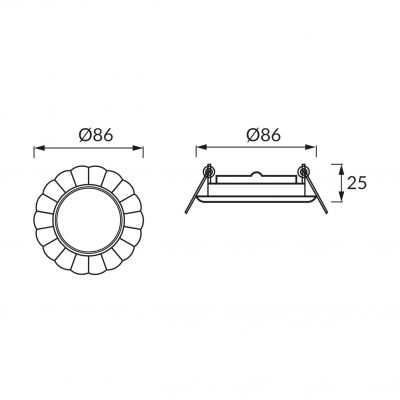 Sufitowa oprawa punktowa HL759 GOLDEN (01243)