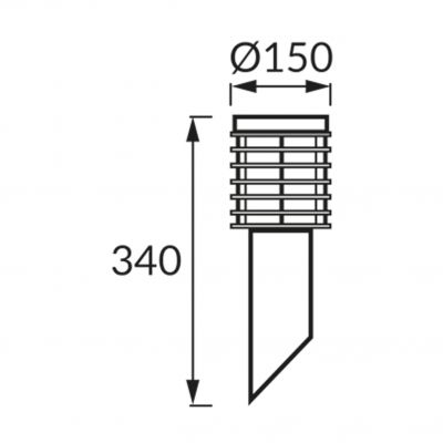 Oprawa ogrodowa HL295 100W (01203)