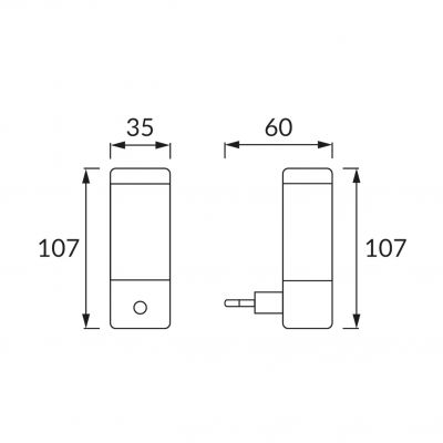 Lampka wtykowa HL990L WIEZA (02321)