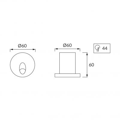 RAFI LED C 3W MAT CHROME 4000K (03118)