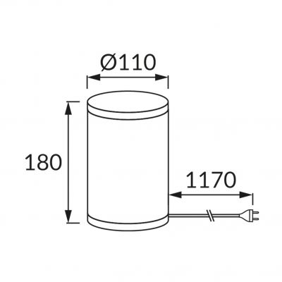 Lampka stołowa ZYTA E14 WHITE IDEUS (03201)