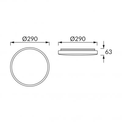 Plafoniera SMD LED SOLA LED C SLIM 18W 4000K IDEUS (03517)