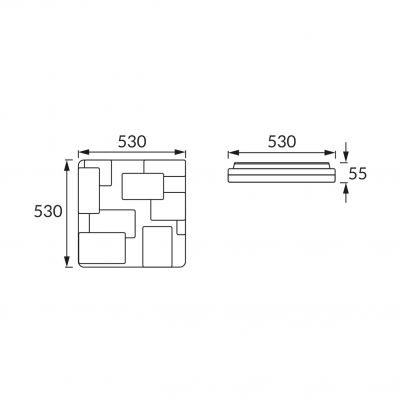 Plafoniera SMD LED TETRIS LED D 48W 4000K IDEUS (03644)