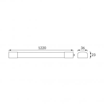 Oprawa pyłoszczelna BENET LED 36W 4000K IDEUS (03834)