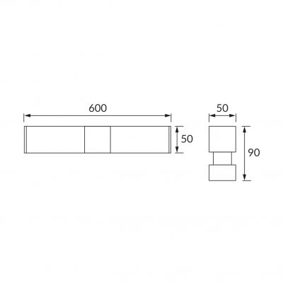 Kinkiet łazienkowy LED Salsa 12W 1010lm 4000K chrom 03843 IDEUS (03843)