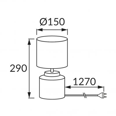 Lampka stołowa nocna HELENA E14 czarna  03788 IDEUS (03788)