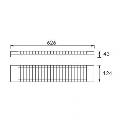 Oświetleniowa oprawa liniowa POGO LED 2x18W GRILL (03684)