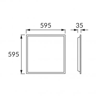 Panel LED 60x60 HUGO D 48W 4000K Mleczny 03720 IDEUS (03720)