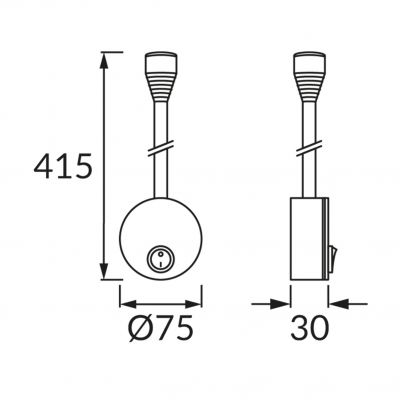 Oprawa dekoracyjna COB LED POLA LED 3,5W WHITE 4000K IDEUS (03738)