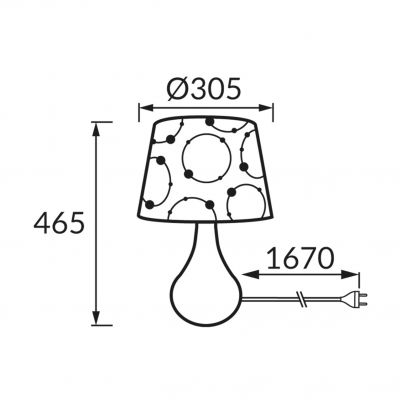 Lampka stołowa LARYSA E14 BLACK IDEUS (03806)