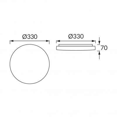 Plafoniera URAN LED C 18W 4000K IDEUS (03826)