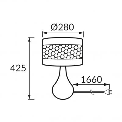 Lampka stołowa WANDA E14 BLACK IDEUS (03804)