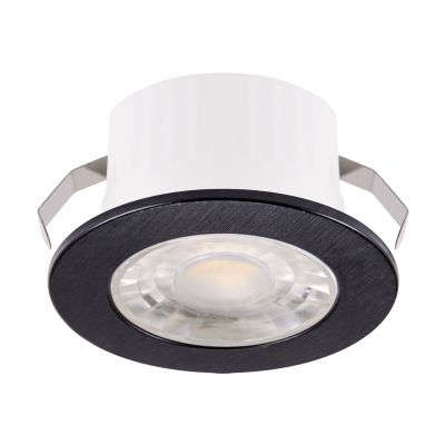 Ideus łazienkowe oczko stropowe LED Fin C 3W 245lm 4000K czarne IP44 03873 IDEUS (03873)