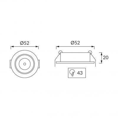 Oprawa dekoracyjna POWER LED MATI LED C 1,5W CHROME 4000K IDEUS (03735)