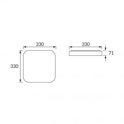 Plafoniera z czujnikiem ruchu ADIS LED D SLIM MVS 28W 4000K IDEUS (03755)