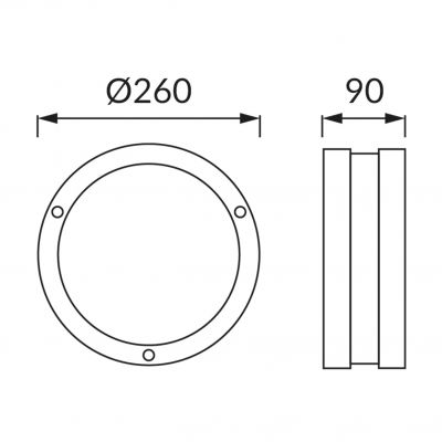 Oprawa hermetyczna SOLINA LED C 7,5W BLACK 4000K IDEUS (03837)