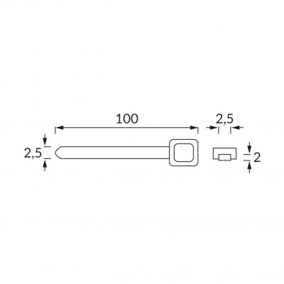 Opaska zaciskowa CABLE TIE 2,5*100 (00515)